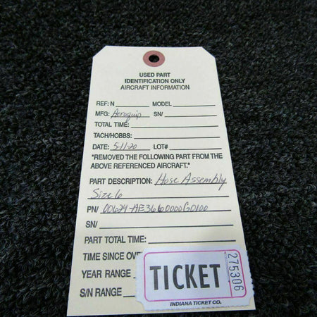 Does Not Apply 00624-AE3660000G0100 Aeroquip Hose Assembly Size 6 SA