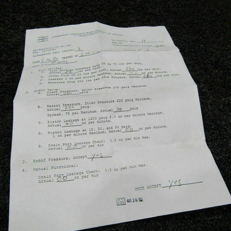 Does Not Apply 394300-3-1 Airesearch Flow Divider and Drain Valve W/ DATA SHEETS SA