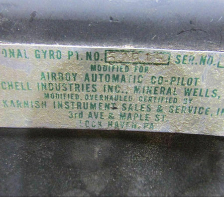 52BIS Mitchell Piper Directional Gyro Indicator BAS Part Sales | Airplane Parts