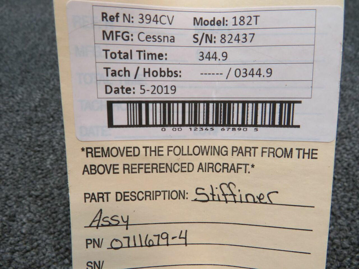 Cessna 0711679-4 Cessna 182T Stiffener Assy