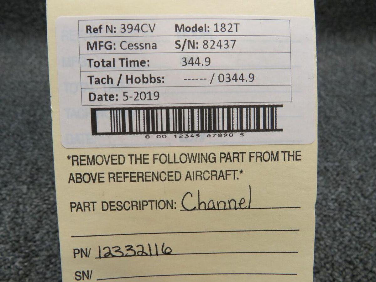 Cessna 12332116 Cessna 182T Channel Assembly