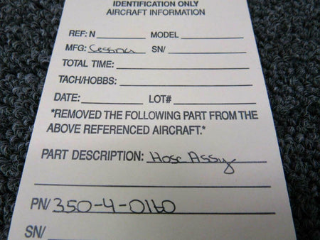 Cessna 350-4-0160 Cessna Hose Assy SA