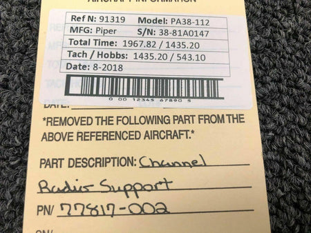Piper 77817-002 Piper PA38-112 Channel Radio Support