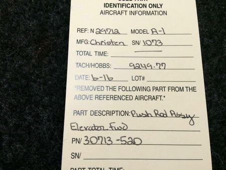 Does Not Apply Husky A-1 Push Rod Assy Elevator FwdP/N 30713-520