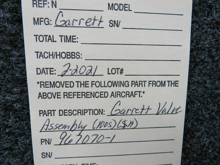 Garrett 967070-1 Garrett Valve Assy Relief NEW SA