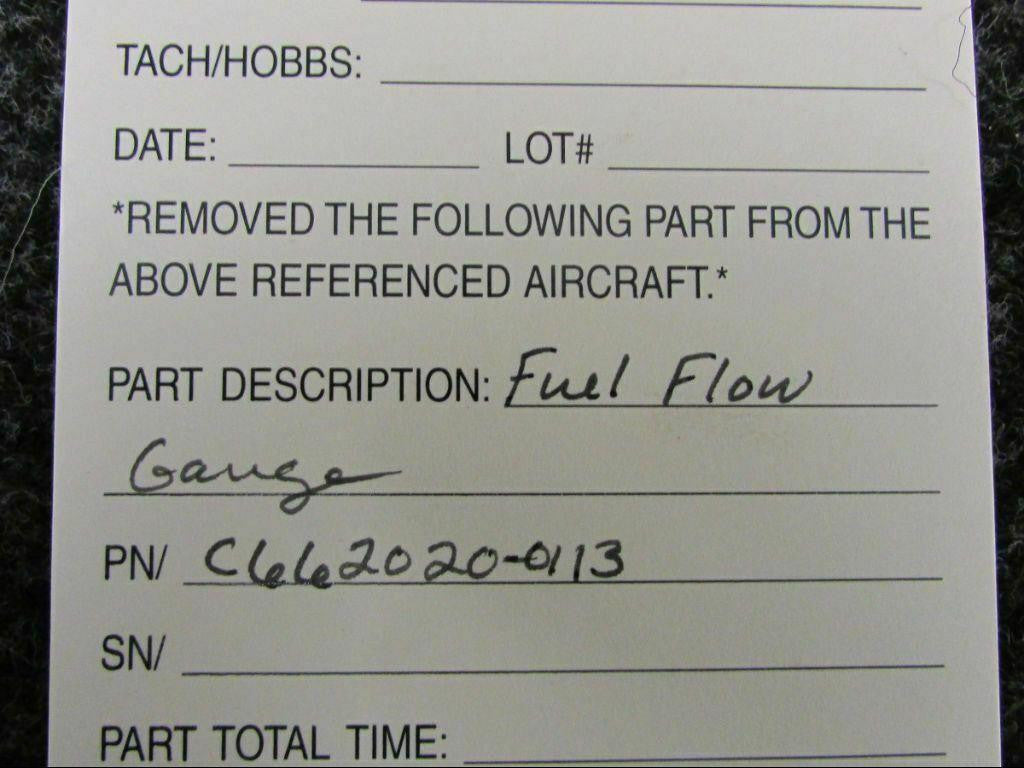 Does Not Apply C662020-0113 Use 6221 Fuel Flow Gauge SA