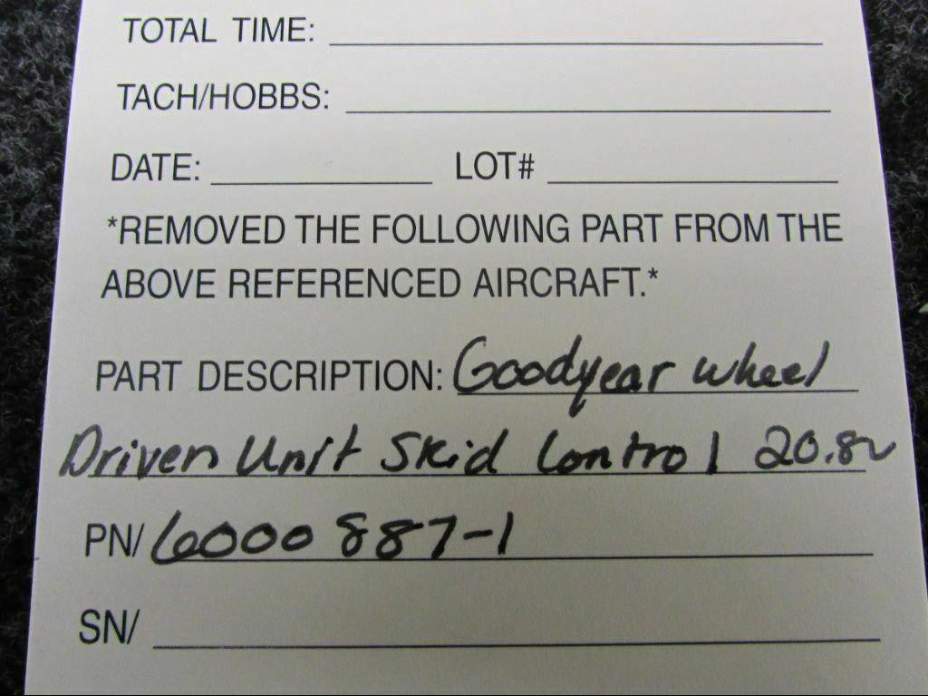 6000887-1 Goodyear Wheel Driven Unit Skid Control (Volts: 20.8) (SA) BAS Part Sales | Airplane Parts