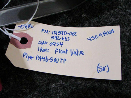 Piper Piper PA46-500TP Valve Intake Float P/N 592-663 / 101590-002 SA