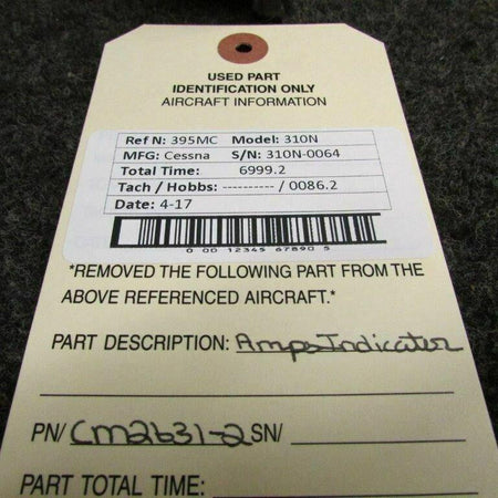 CM2631-2 Ammeter Indicator BAS Part Sales | Airplane Parts