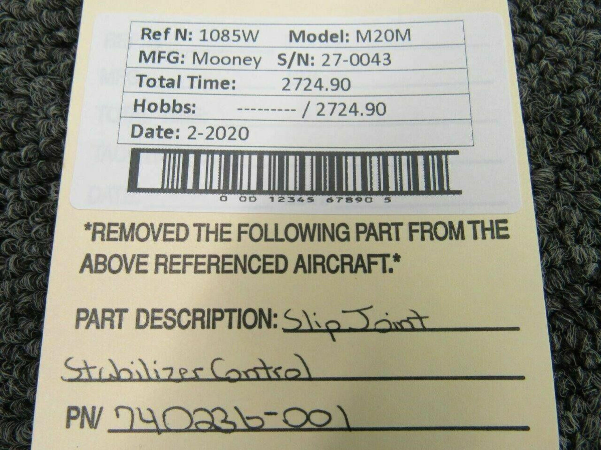 Mooney 740236-001 Mooney M20M Slip Joint Stabilizer Control
