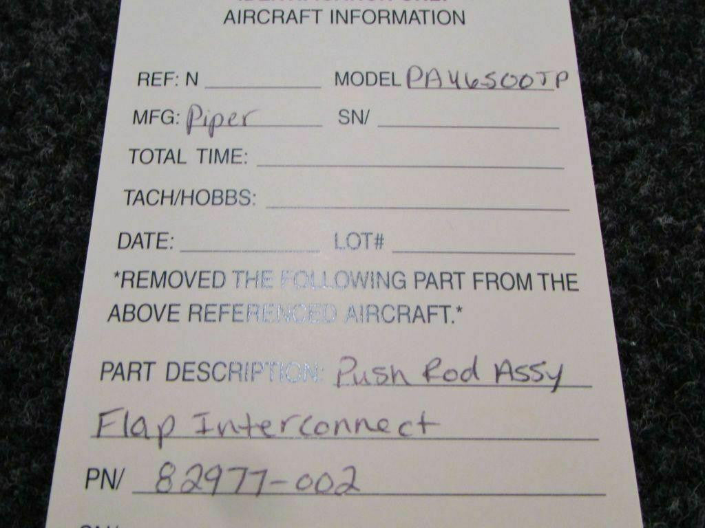 Piper Piper PA46-500TP Pushrod Assy Flap Interconnect P/N 82977-002 SA
