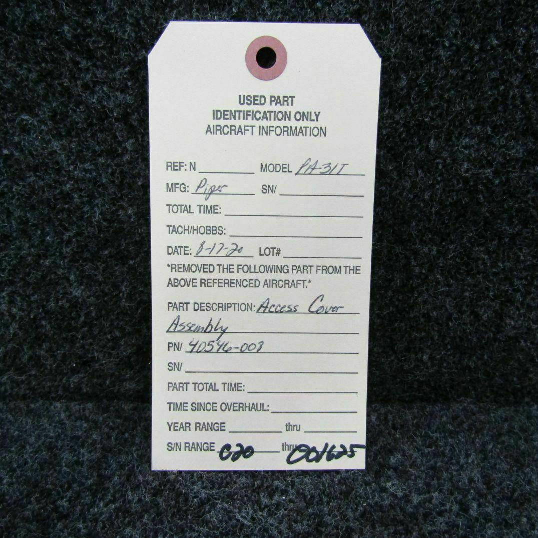 Piper 40546-008 Piper PA-31T Access Cover Plate C20