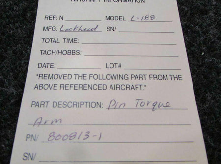 Does Not Apply Lockheed L-188 Pin Torque Arm P/N800813-1 SA