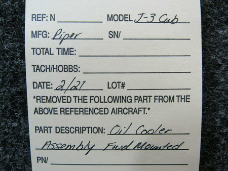 Does Not Apply Oil Cooler Assembly Fwd Mounted