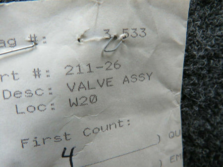 Does Not Apply 211-26 Textron Valve Assembly NEW OLD STOCK SA