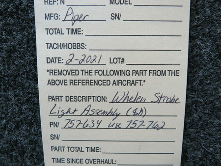 757-634 (USE: 757-762) Piper Whelen Strobe Light Assembly (SA) BAS Part Sales | Airplane Parts