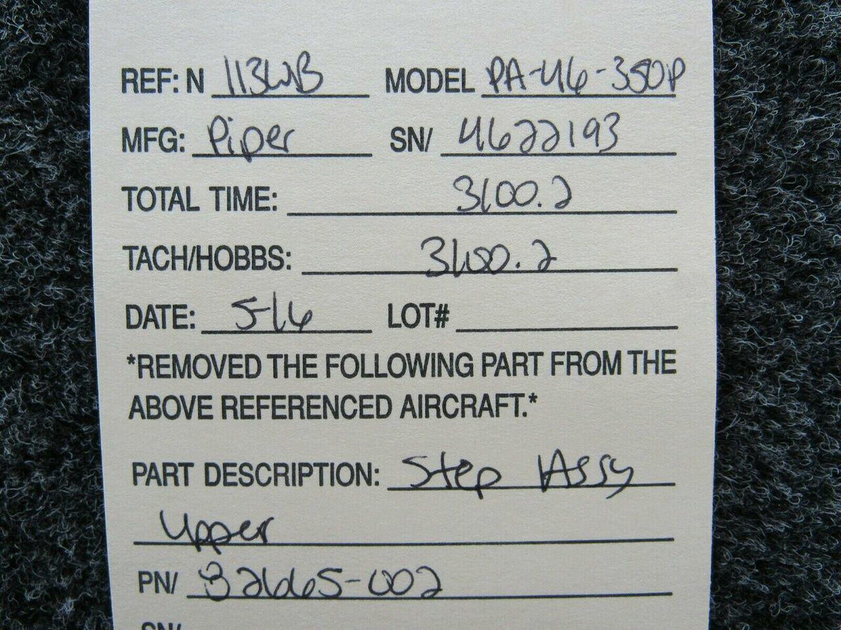 82665-002 Piper PA-46-350P Step Assembly Upper BAS Part Sales | Airplane Parts