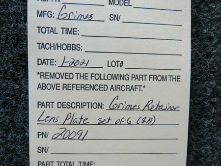 Grimes 20091 Grimes Retainer Lens Plate Set of 6 SA