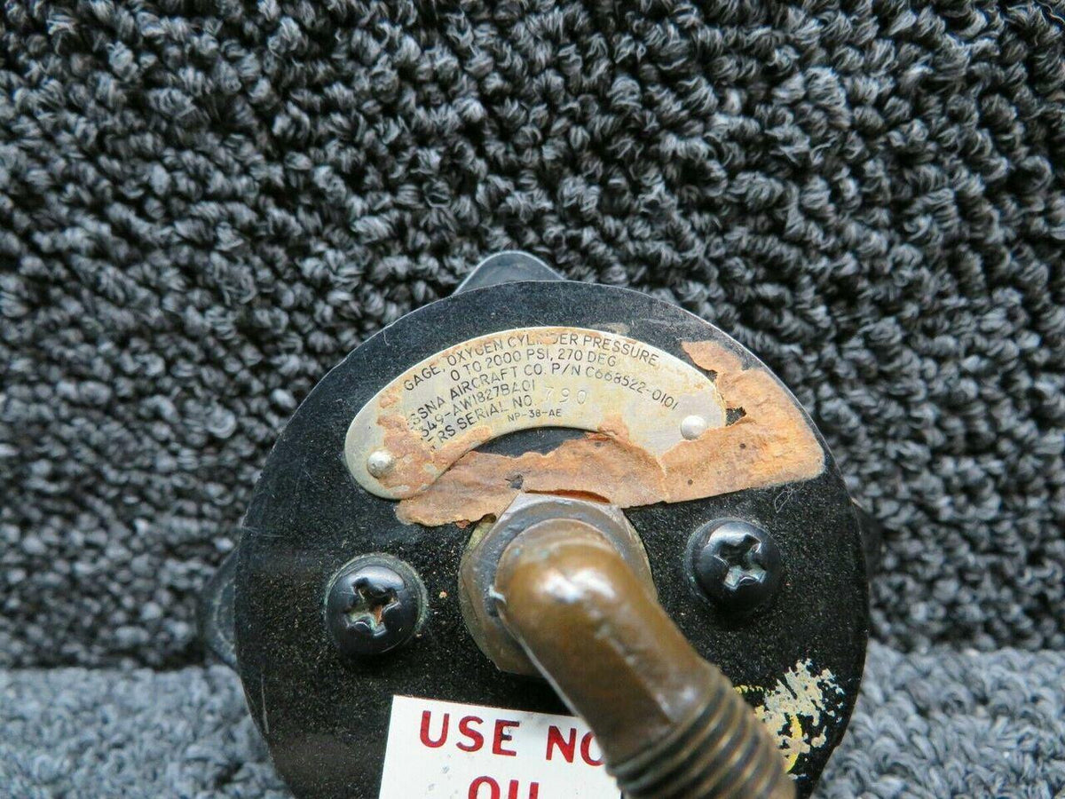 Cessna C668522-0101 Cessna Oxygen Cylinder Pressure Indicator