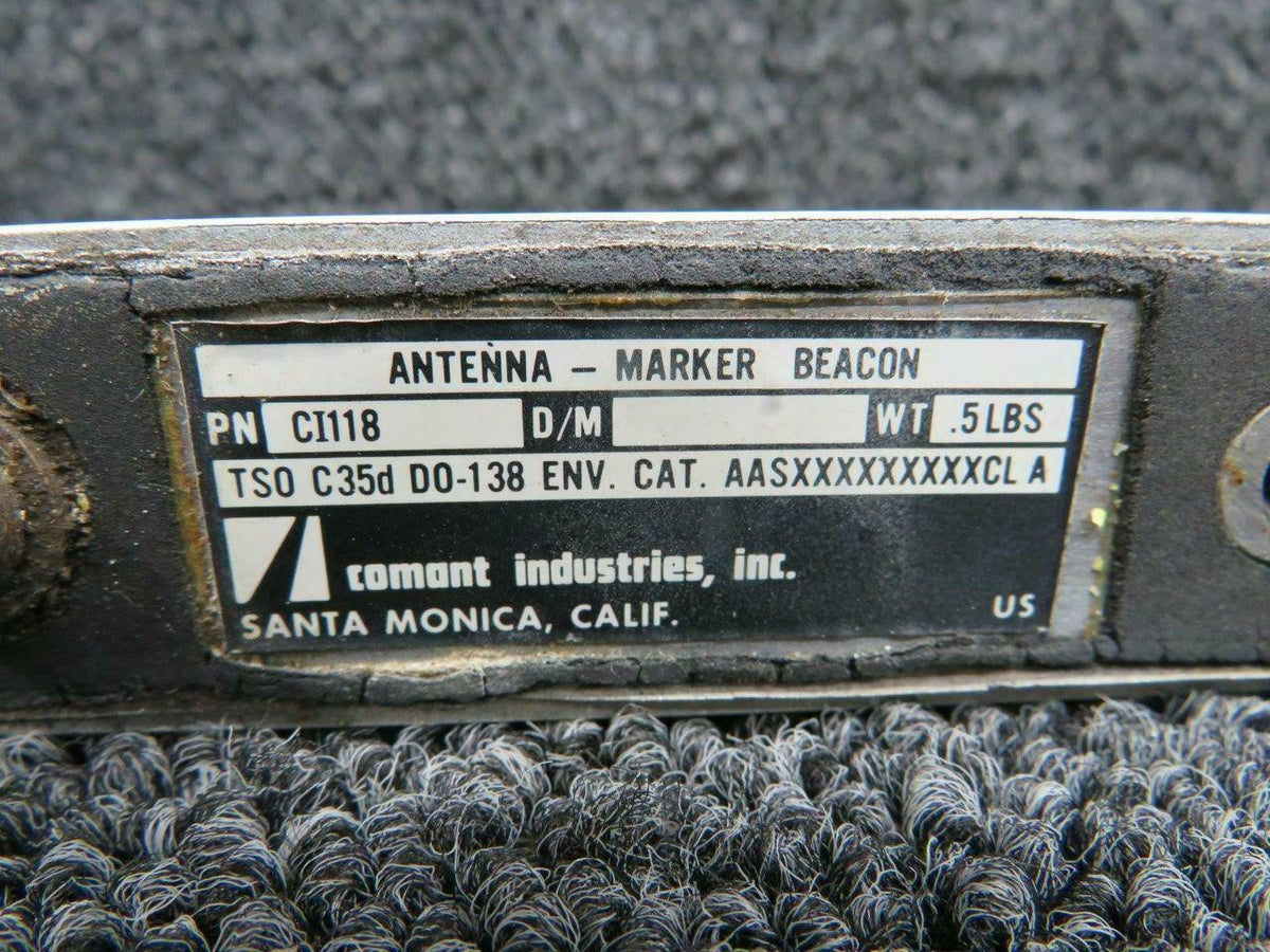 Comant Ind CI-118 Beech 58P Comant Ind Marker Beacon Antenna