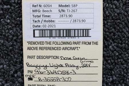 Beechcraft 96-364058-3 MFR B-3555A-307 Beech 58P Grimes Nose Gear Baggage Limit Switch Volts 28