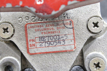 Janitrol HE7001-5 Beech 58P Janitrol Fuel Selector Control Box RH W/ Handle