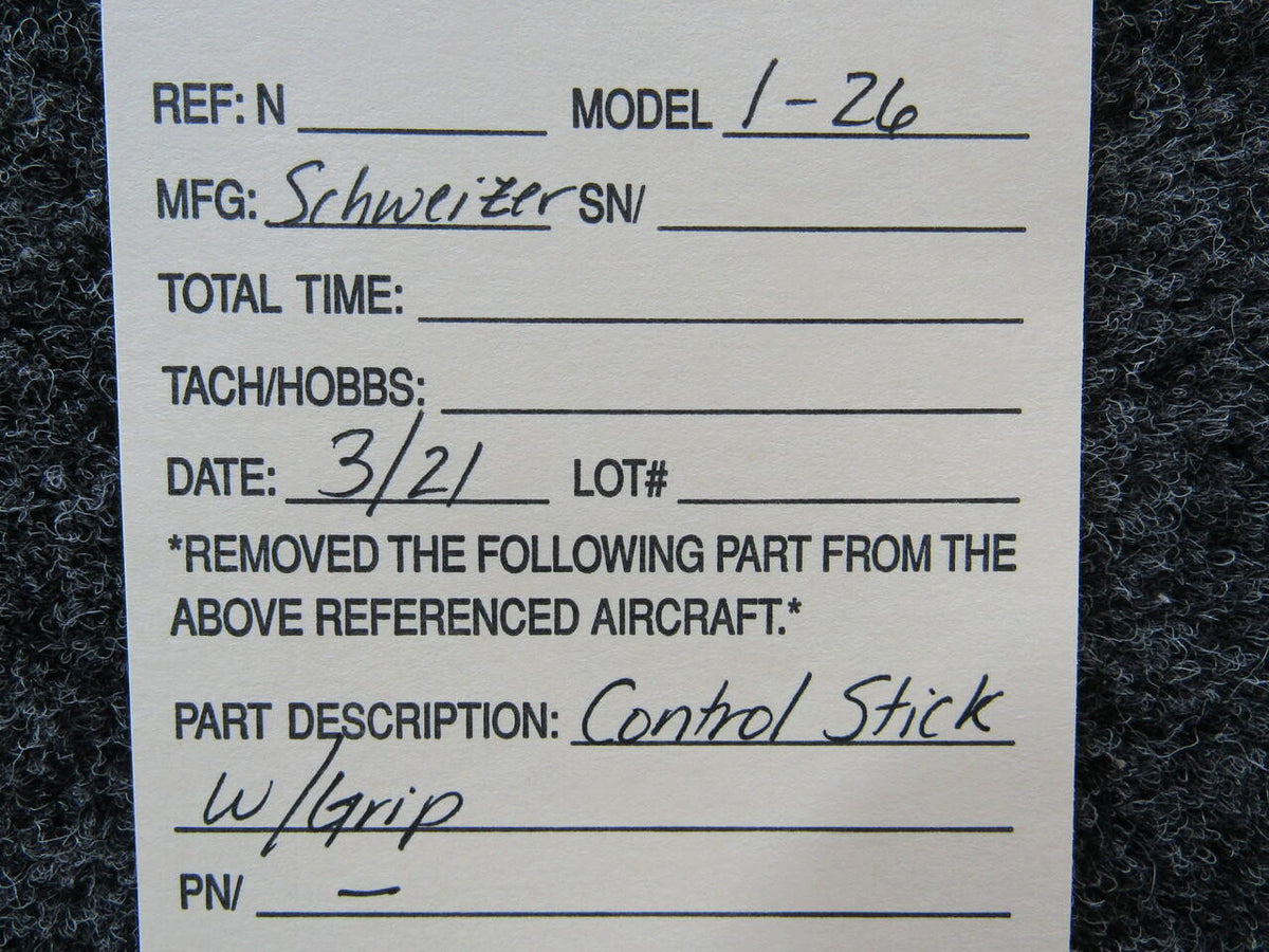 Schweizer Schweizer I-26 Control Stick W/ Grip