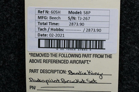 Bendix King 047-3534-02 / 047-3533-02 Beech 58P Autopilot Bracket Set