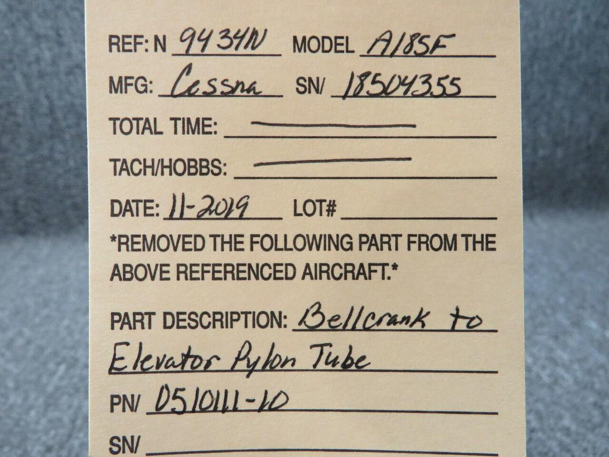 Cessna 0510111-10 Cessna A185F Elevator Control Tube Assy Aft