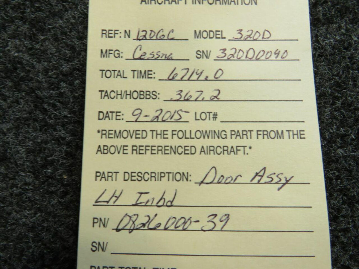 Cessna 0826000-39 Cessna 320D Door Assembly LH Inboard