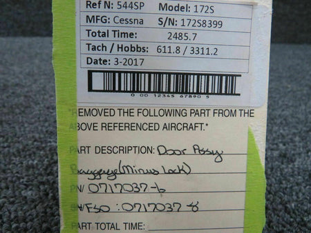 Cessna 0717037-6 Use 0717037-8 Cessna 172S Door Assy Baggage