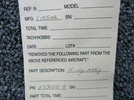 Cessna 0731100-9 Cessna Hinge Assembly