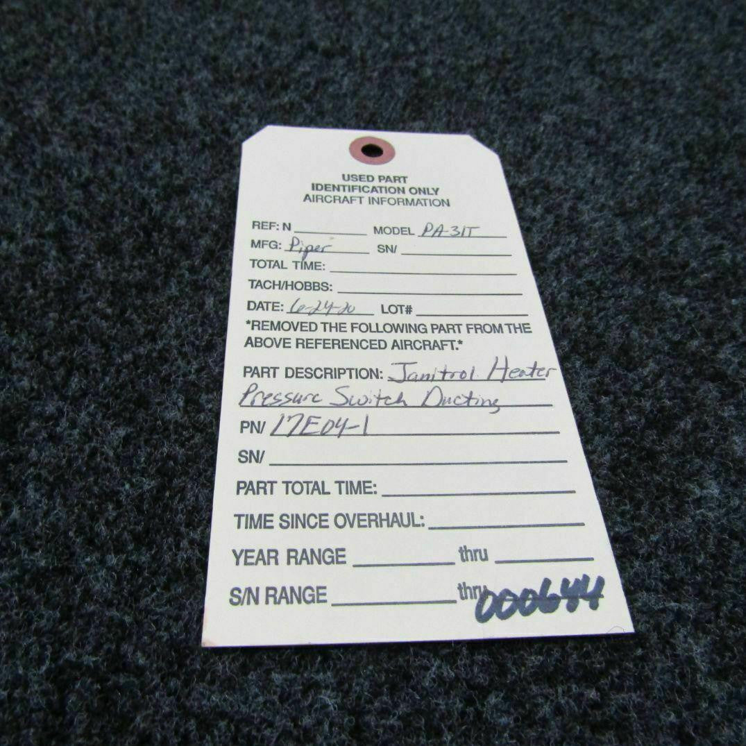 Janitrol 17E04-1 Piper PA-31T Janitrol Heater Pressure Switch Ducting C20