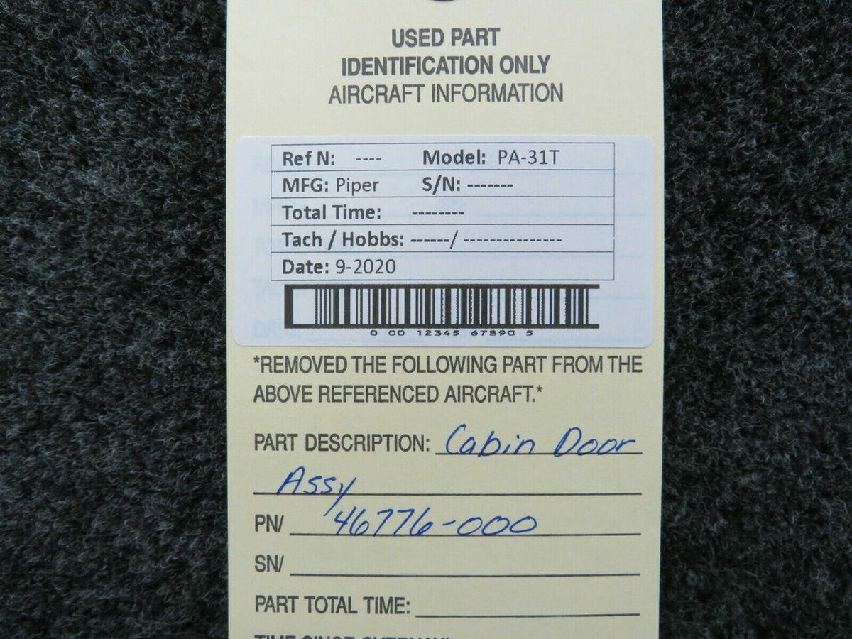 Piper 46776-000 Piper PA-31T Cabin Door Assembly C20