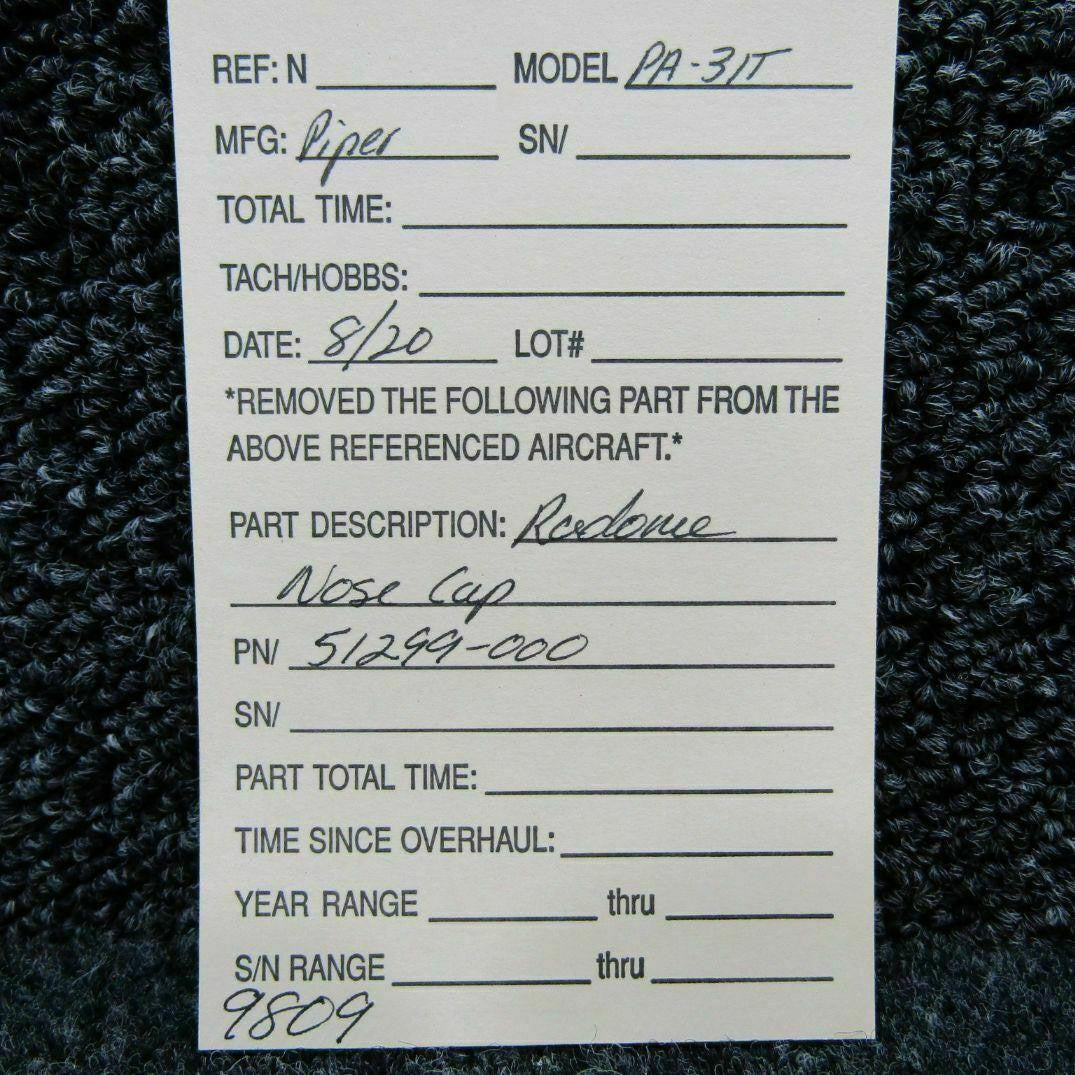Piper 51299-000 Piper PA-31T Radome Assembly Nose Cap C20