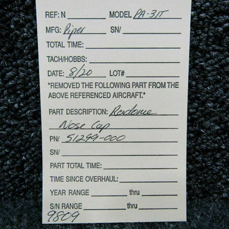 Piper 51299-000 Piper PA-31T Radome Assembly Nose Cap C20