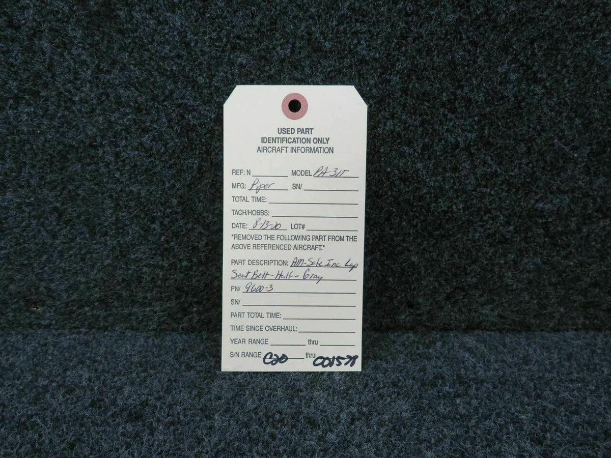 AmSafe 9600-3 Piper PA-31T AmSafe Seat Belt Assembly C20