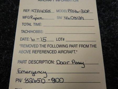 Piper 82650-800 Piper PA46-310P Door Assy Emergency