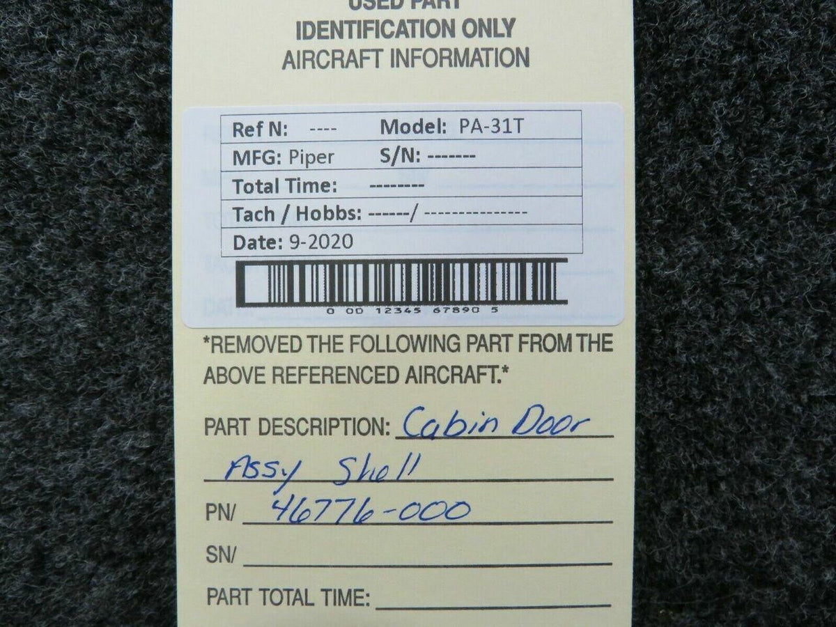 Piper 46776-000 Piper PA31T Cabin Door Assembly C20