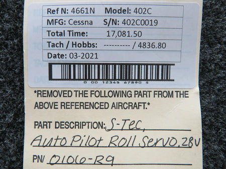 S-Tec 0106-R9 Cessna 402C S-Tec Autopilot Roll Servo