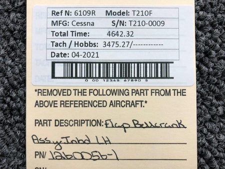 Cessna 1260056-1 Cessna T210F Flap Bellcrank Assembly Inboard LH