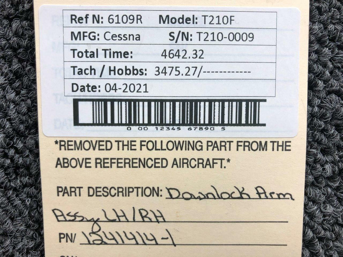 Cessna 1241414-1Cessna T210F Downlock Arm Assembly LH / RH