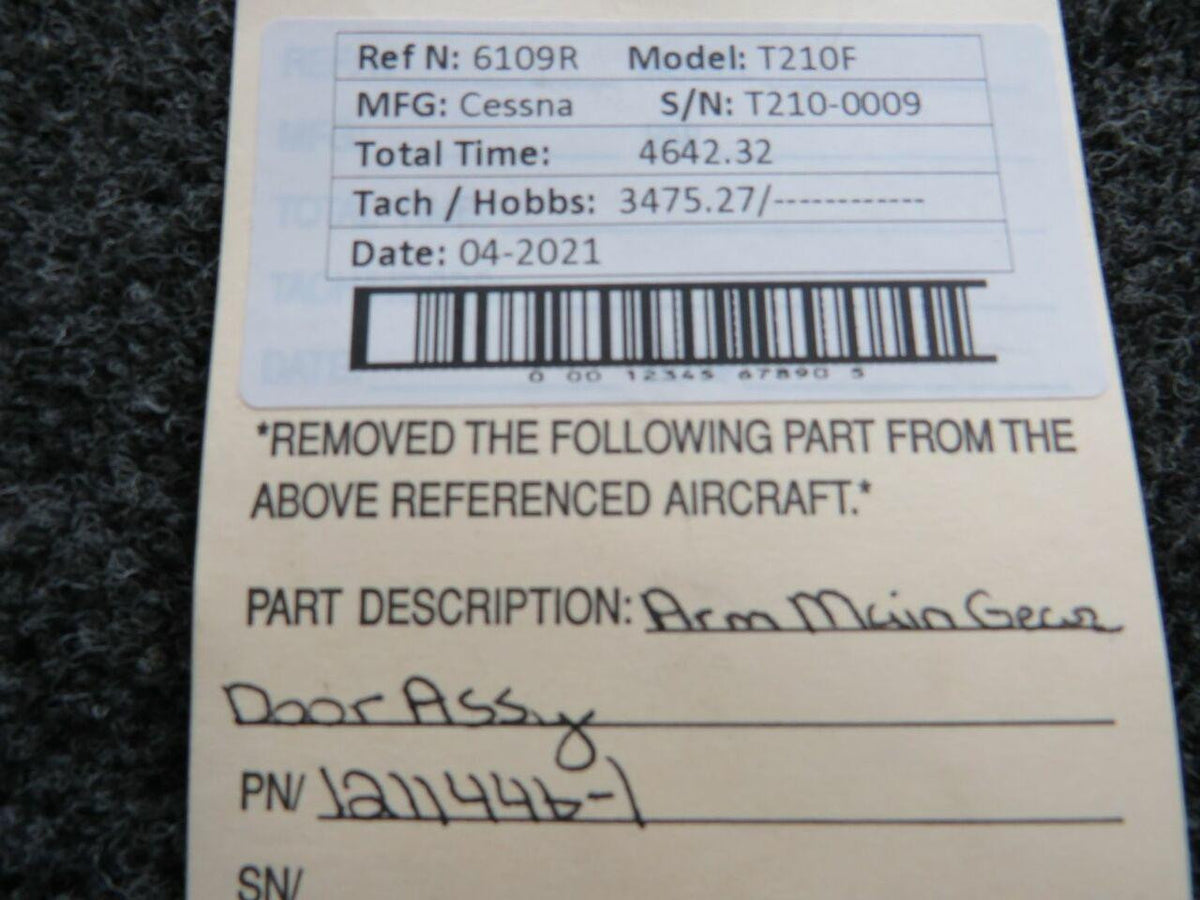 Cessna 1211446-1 Cessna T210F Arm Main Gear Door Assembly