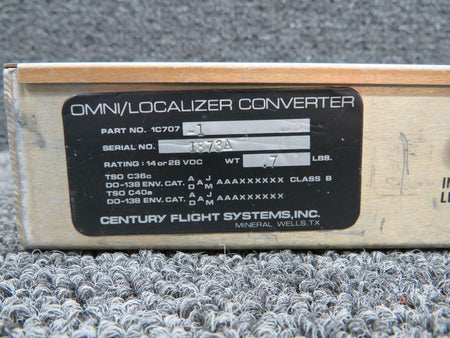 Century Flight Systems 1C707-1 Cessna T210F Century Flight Systems Omni / Localizer Converter 14/28V