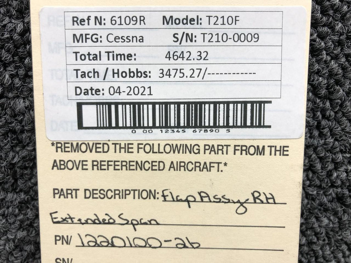 Cessna 1220100-26 Cessna T210F Flap Assembly LH