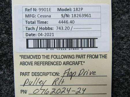 Cessna 0762024-24 Cessna 182P Flap Drive Pulley RH