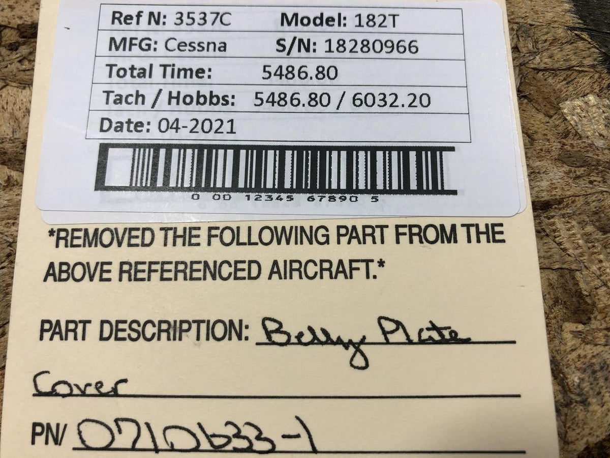 Cessna 0710633-1 Cessna 182T Belly Plate Cover