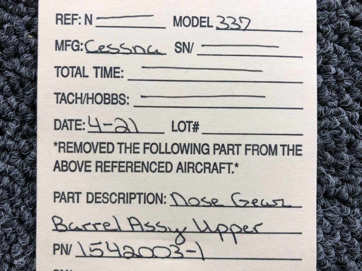 Cessna 1542003-1 Cessna 337 Nose Gear Barrel Assembly Lower