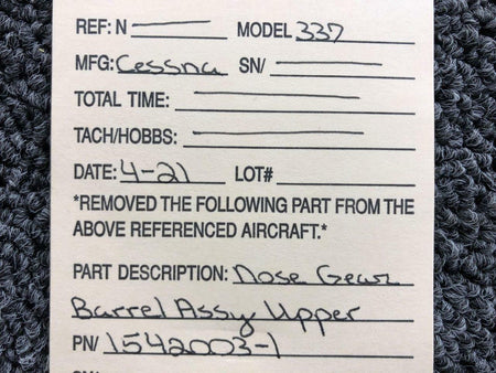 Cessna 1542003-1 Cessna 337 Nose Gear Barrel Assembly Lower