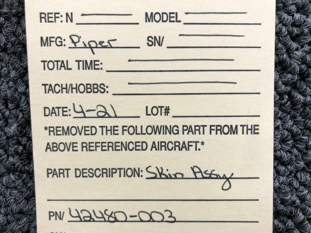 Piper 42480-003 Piper Skin Assembly